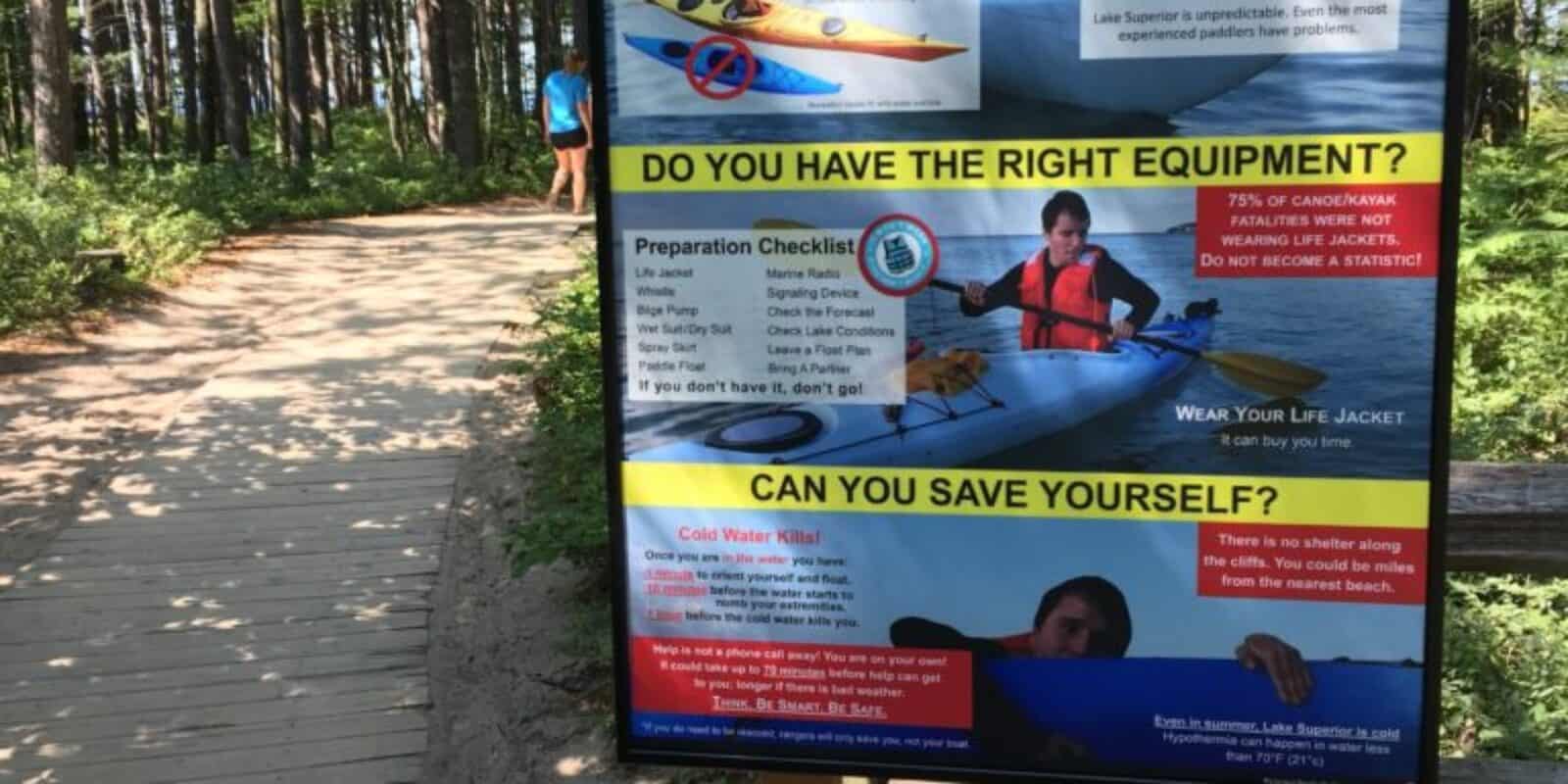 Kayak safety equipment inspection checklist at launch